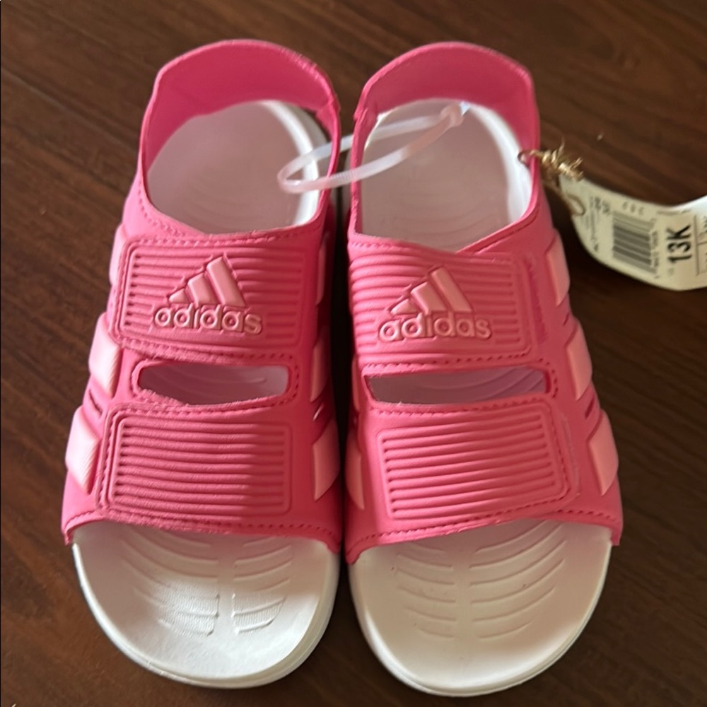 Adidas Pink Water Shoes with Grooved Design